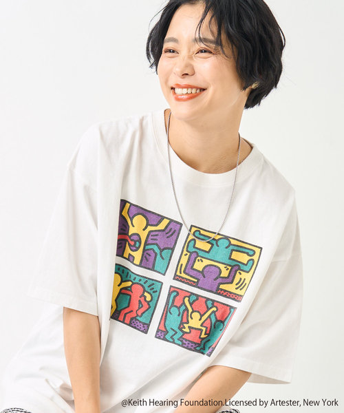 キースへリングプリントTシャツ