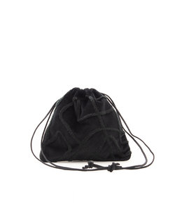 velor stringbag”LINE”/ベロアライン柄巾着バッグ