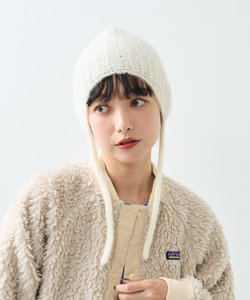 別注 Mohair knit ear cord cap/モヘア ニット イヤー コード キャップ/ビーニー