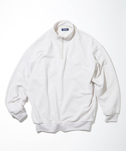 Back Embroidery Logo Cadet Collar Sweatshirt/バックエンブロイ