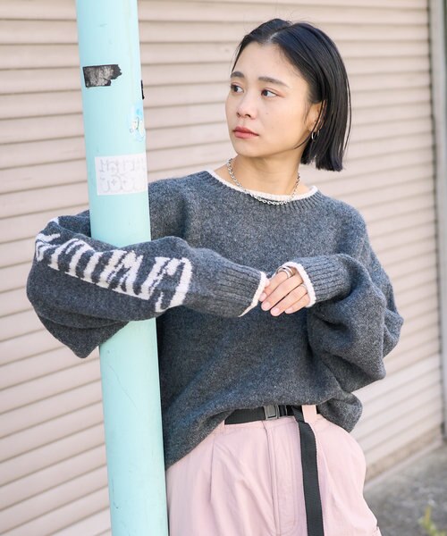 フリークスストア長袖セーター【F】グレーニットシンプル定番オシャレ  