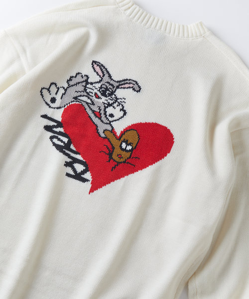 Rabbit heart Crewneck Knit Pullover/ラビットハート クルーネック