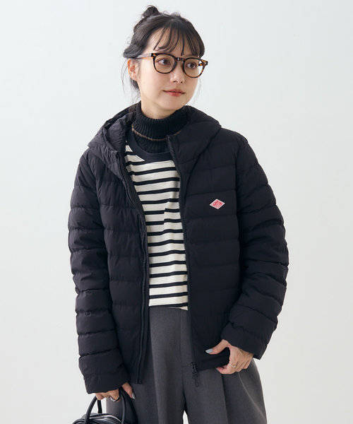 WOMEN'S STRETCH NYLON MIDDLE DOWN HOODED JACKET/ウィメンズ