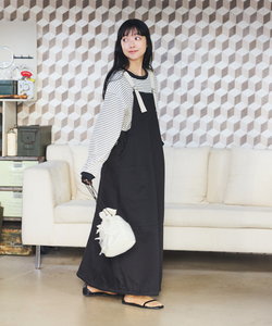 別注 Vintage Gather Overall Skirt/ヴィンテージ ギャザー オーバーオール スカート/ワンピース