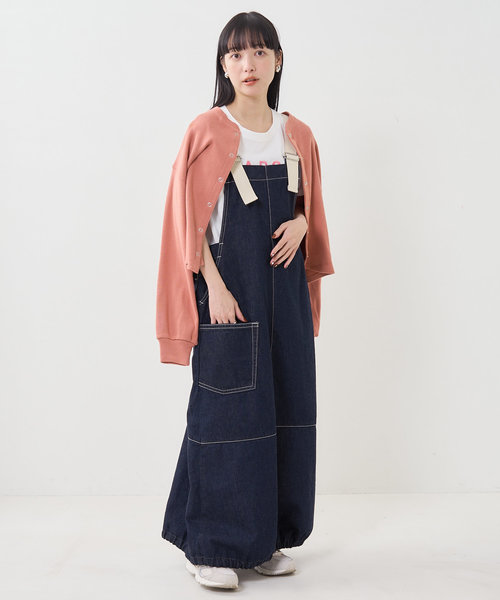 別注 Vintage Gather Overall Skirt/ヴィンテージ ギャザー オーバーオール スカート/ワンピース