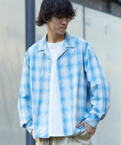 NEW LOOSE FIT OMBRE CHECK SHIRT LS/ニュー ルーズフィット オンブレチェック ロングスリーブシャツ