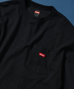 ワンポイントロゴ ロングスリーブ ポケット Tシャツ/リラックスフィット