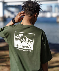 限定展開 Columbia×FREAK'S STORE/コロンビア 別注 インペリアルパーク バックプリント クルーネックTシャツ