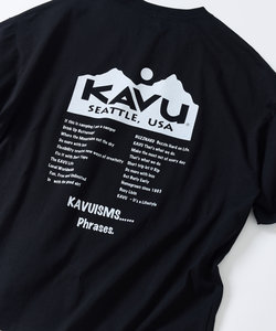 限定展開 KAVU×FREAK'S STORE/カブー 別注 ビッグシルエット バックプリントTシャツ/TOUR TEE