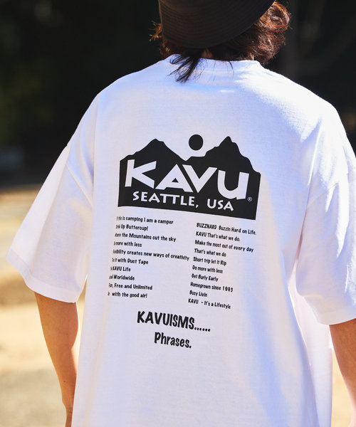 限定展開 KAVU×FREAK'S STORE/カブー 別注 ビッグシルエット バックプリントTシャツ/TOUR TEE