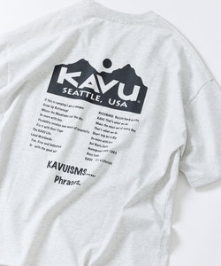 限定展開 KAVU×FREAK'S STORE/カブー 別注 ビッグシルエット バックプリントTシャツ/TOUR TEE