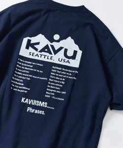 限定展開 KAVU×FREAK'S STORE/カブー 別注 ビッグシルエット バックプリントTシャツ/TOUR TEE