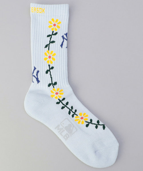 FLOWER MLB SOCKS/フラワー MLBソックス<br>