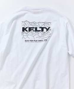 限定展開 KELTY×FREAK'S STORE/ケルティ 別注 ビッグシルエット マウンテンデザイン バックプリント クルーネックTシャツ
