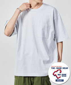 ヘビーウェイト NO-SIDE SEAM クルーネック ポケットTシャツ/丸胴/10.5オンス/USA COTTON