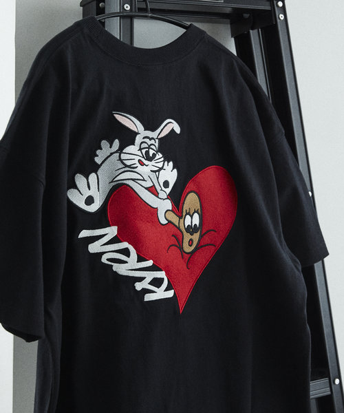 Rabbit heart S/S/ラビット ハート ショートスリーブTシャツ/半袖Tシャツ/バックプリント/ハートモチーフ