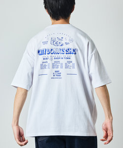 限定展開 ビッグシルエット バックプリント クルーネックTシャツ/CITY DONUTS