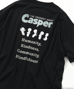 限定展開 Casper/キャスパー 別注 ビッグシルエット バックプリント クルーネックTシャツ