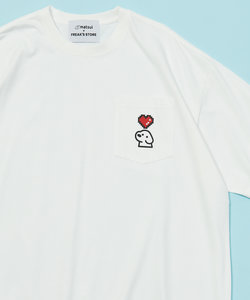 別注 「Pixel&dog1」 ワンポイント クルーネック半袖ポケットTシャツ