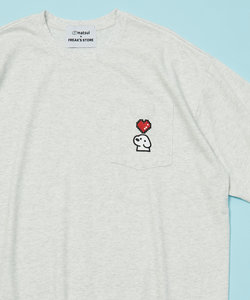 別注 「Pixel&dog1」 ワンポイント クルーネック半袖ポケットTシャツ