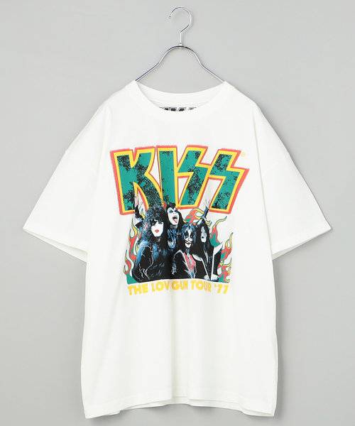 KISS TOUR キス ツアー 別注 ビッグシルエット フロントプリント クルーネック Tシャツ