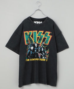 KISS TOUR キス ツアー 別注 ビッグシルエット フロントプリント クルーネック Tシャツ