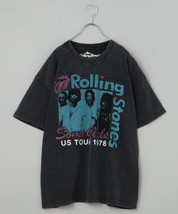 ROLLING STONES TOUR ローリングストーンズ ツアー 別注 ビッグシルエット フロントプリント クルーネック Tシャツ