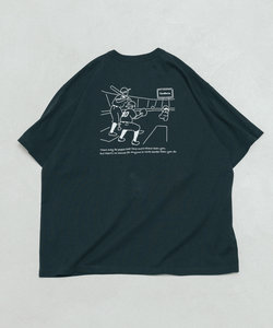 別注 ベースボール バックプリント クルーネック ポケットTシャツ