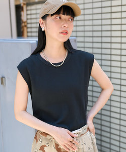 ワッフル フレンチスリーブTシャツ