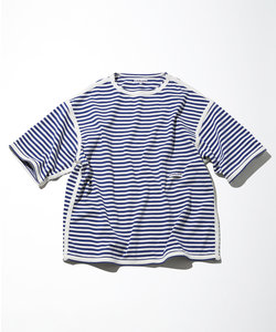 Boat Neck Horizontal Stripe T-Shirt/ボートネック ホライゾン ストライプ Tシャツ