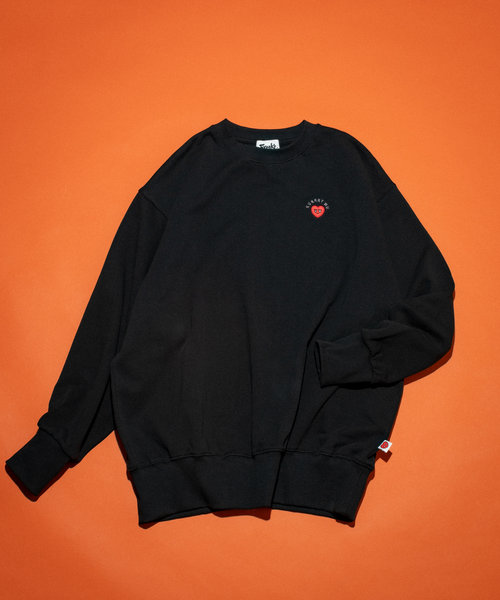 consecutive heart crew sweat/ハートクルーネックスウェット