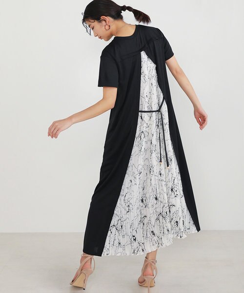 バックプリーツリボンワンピース Bou Jeloud フ ージュルード の通販 Mall