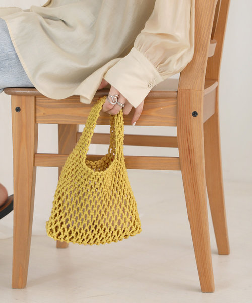 手編みミニハンドバッグ