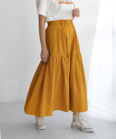 レディースのロング・マキシ丈スカート（イエロー/黄色）通販 | &mall