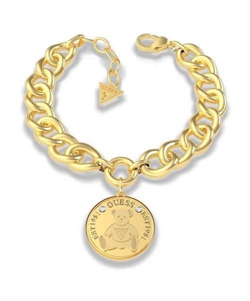 VINTAGE BEAR Bear Coin Curb Chain Bracelet (Gold)