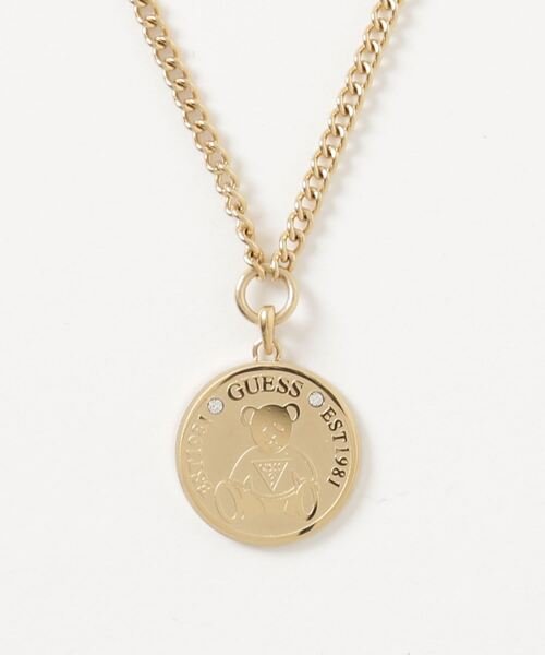 VINTAGE BEAR Bear Coin Chain Necklace (Gold)