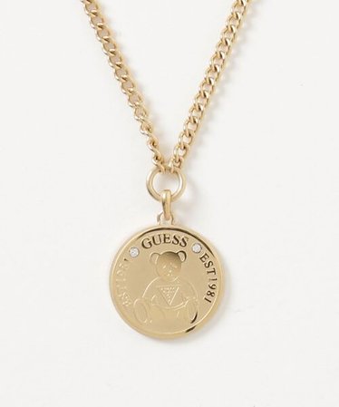 VINTAGE BEAR Bear Coin Chain Necklace (Gold) | GUESS（ゲス）の通販 ...