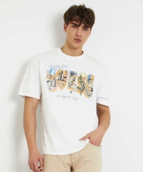 SS Bsc Guess Postcard Tee Tシャツ