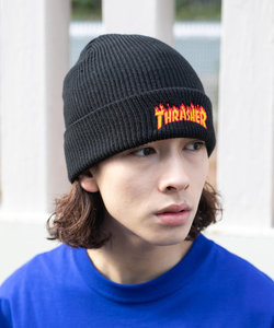 THRASHER FLAME LOGO アクリルビーニー