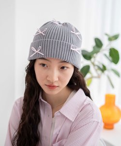 ribbon knit cap
