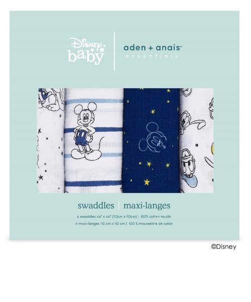 aden＋anais エッセンシャルズ ディズニースワドル4枚入り mickey stargazer 