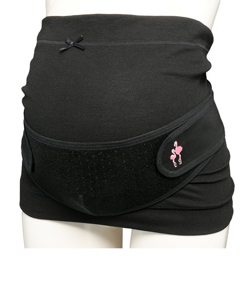 [妊娠中臨月まで]ムレにくいはじめてママの妊婦帯セット ブラック