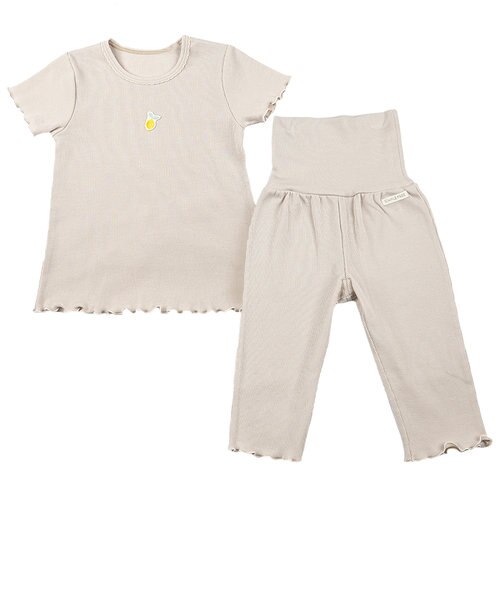 キッズ 半袖 パジャマ テレコ素材 腹巻付 レモン ベージュ アカチャンホンポ アカチャンホンポ の通販 Mall