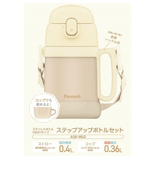 400ml]2WAYタイプ ステップアップ ボトルセット ASK-W40 