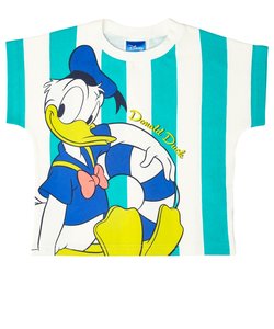 [キッズ]Ｔシャツ　ドナルド　ボーダー グリーン