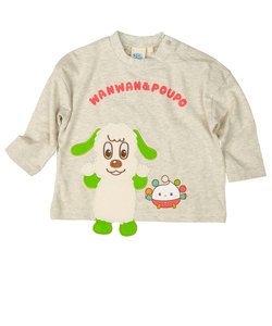 [ベビー]アプリケＴシャツ　いないいないばあ　アイボリー