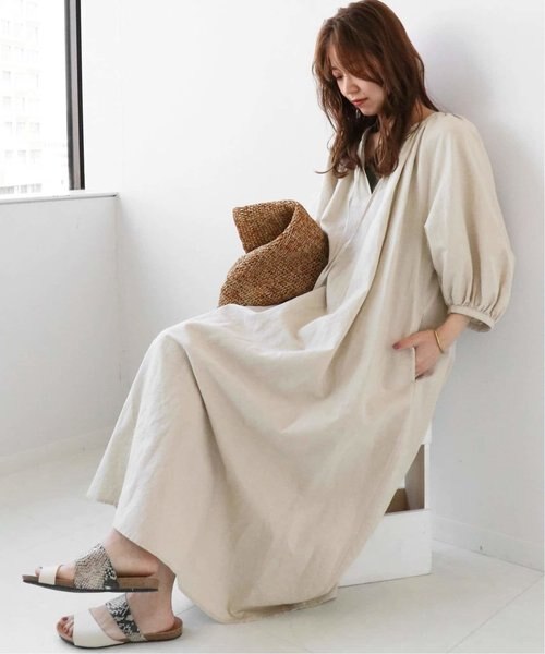 追加 リネンコットンラグランギャザーワンピース ジャーナルスタンダード レリューム ジャーナルスタンダード レリューム の通販 Mall