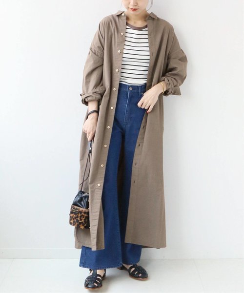 ARMEN/アーメン】POPLIN REGULAR COLLAR MAXI OP：別注ワンピース