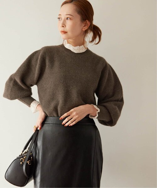 フォックスウールボリュームスリーブプルオーバー