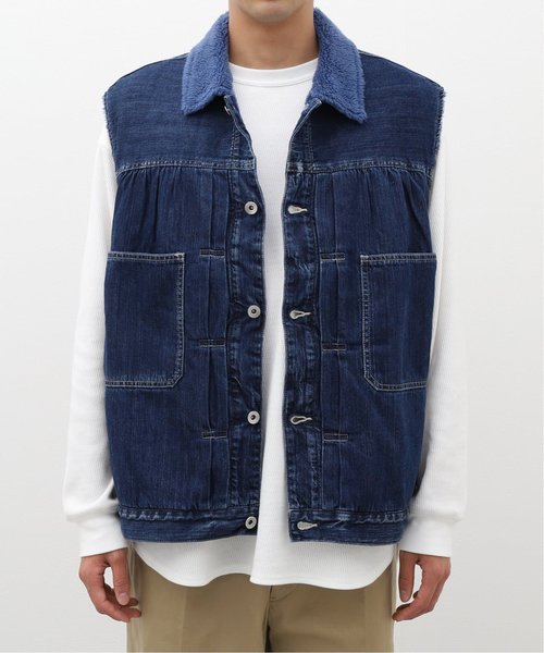 PORTER CLASSIC / ポータークラシック】STEINBECK DENIM BOA VEST